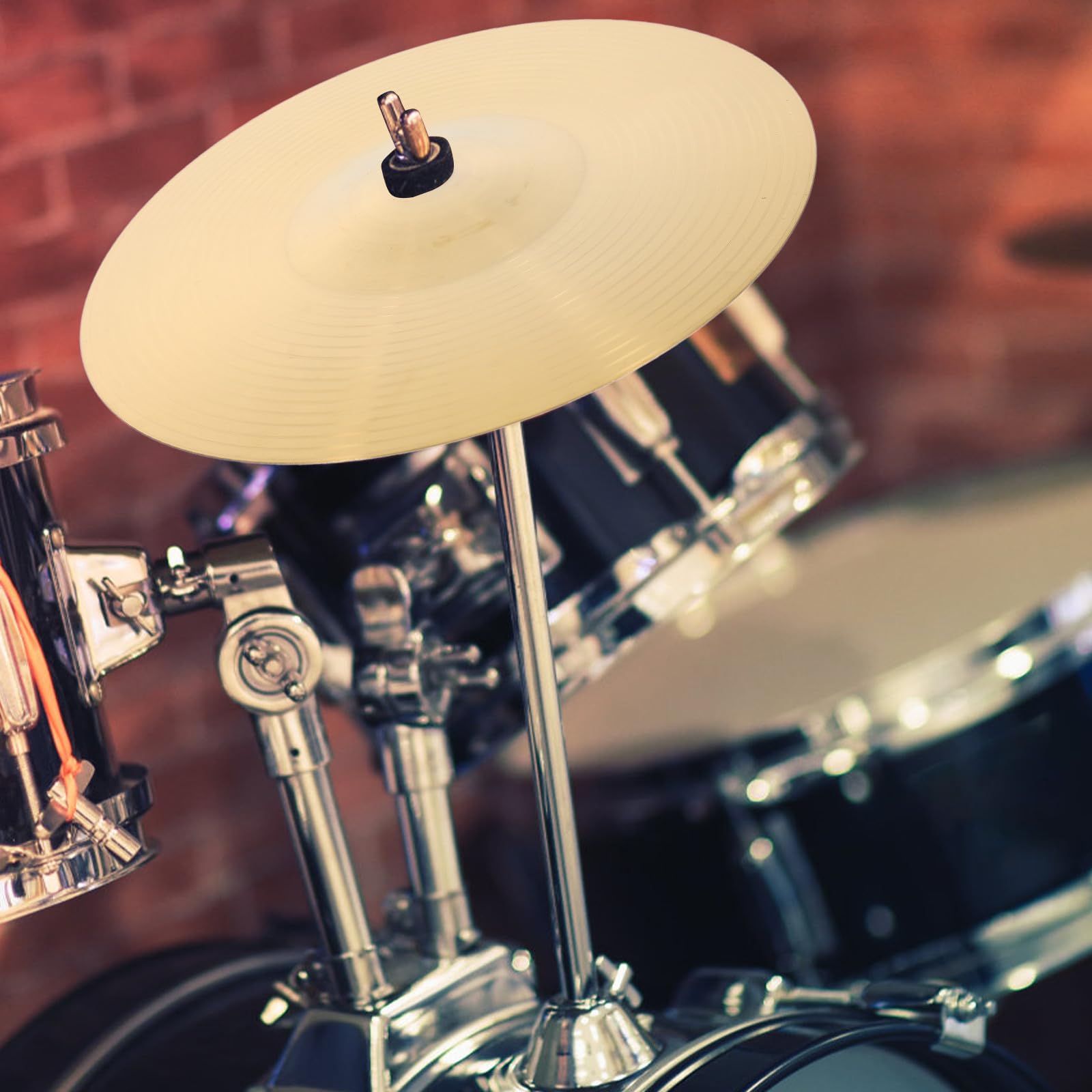 Generico Set di 2 Piatti Crash Resistenti a Danni senza Bave per Batteria Jazz in Ottone Oro per Esercitazioni di Batteria Musicale