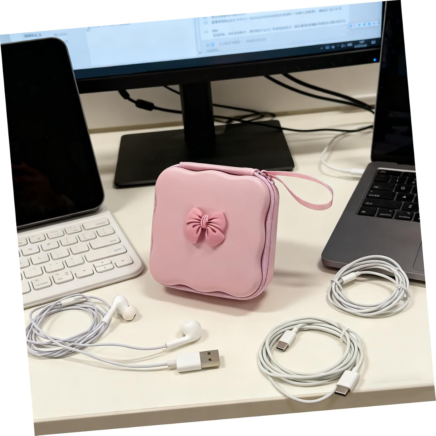 2pcs Small Cute EVA Headphones Organizer Case for Keys and Coins image 5