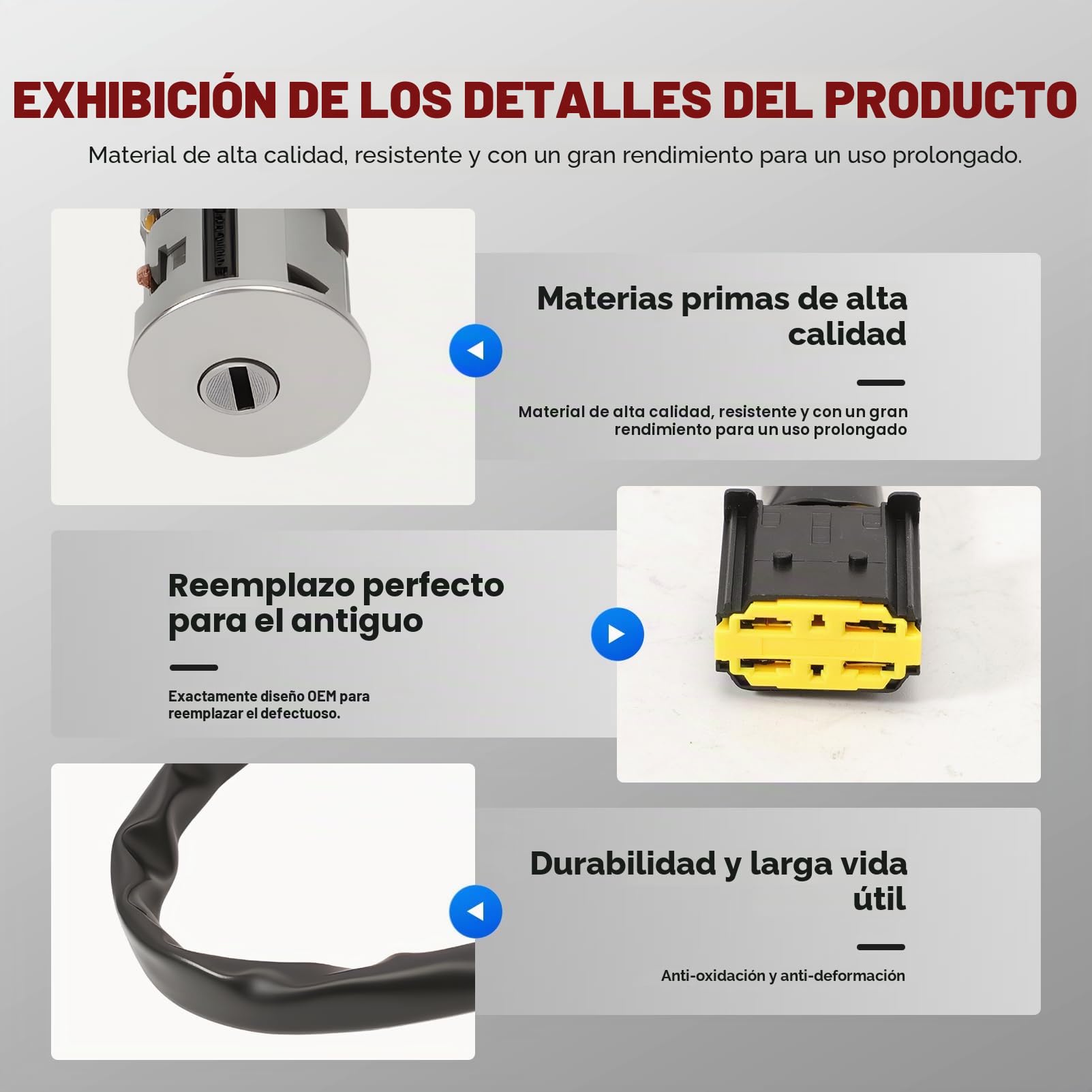 Kit antirrobo de dirección con barriles de cerraduras de puertas y maletero para Dacia Logan (2004+), Sandero (2008+), Clio 2 (1998-2008), Twingo (1999-2006) con 2 llaves