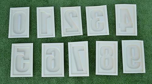 Miniatura 4 de Venta Set de 0-9 Números 10 Moldes de Plástico Hormigón o Yeso Jabón Molde D22 (180 mm (7.09in))