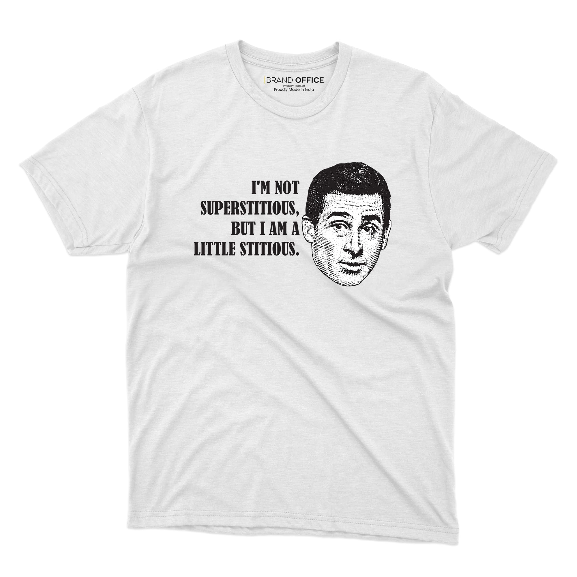 Superstitious Michael, Hilarious TV Show Inspired T-Shirt for The Office, Institution by Brand Office (1 pc)
