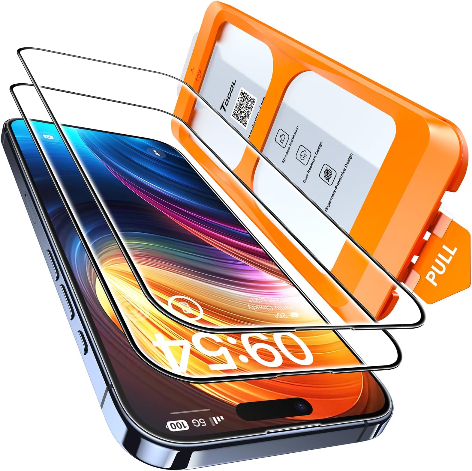 - for iPhone 15 Pro Screen Protector, [9H Hardness] [Military Grade Shatterproof] HD Tempered Glass for iPhone 15 Pro Full Coverage Screen Protector, Easy Installation, 2 Pack