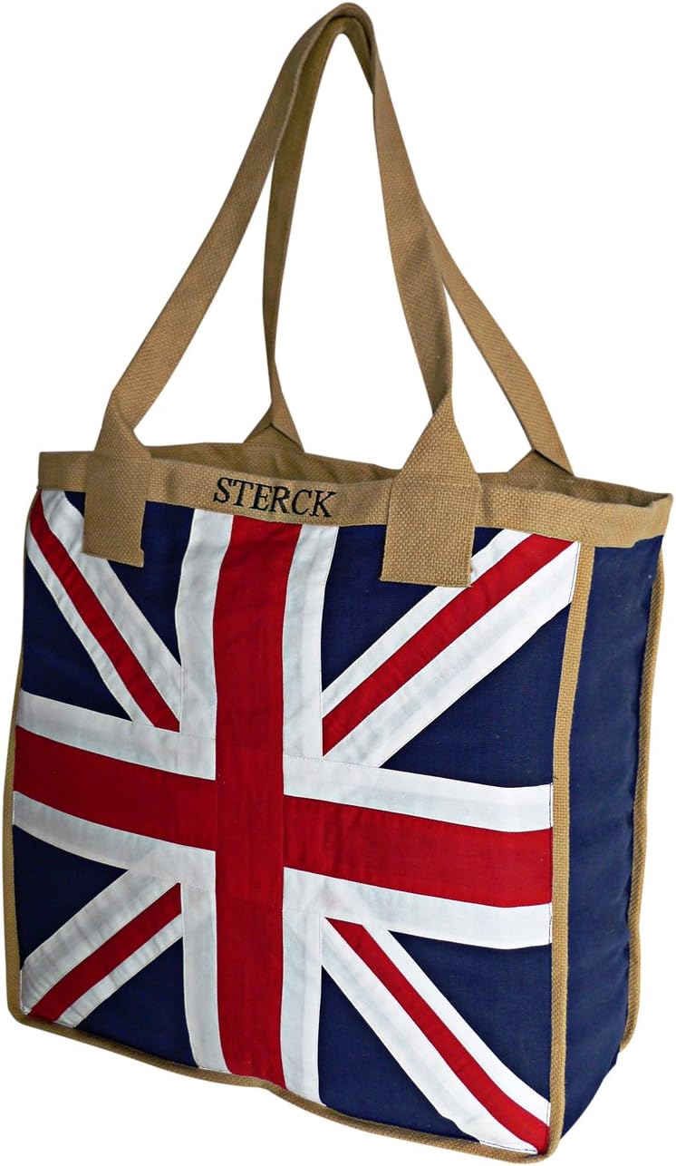 Union Jack Appliqued Fabric Big Shoulder Bag