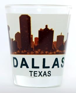 Dallas Texas Sunset Skyline Shot Glass