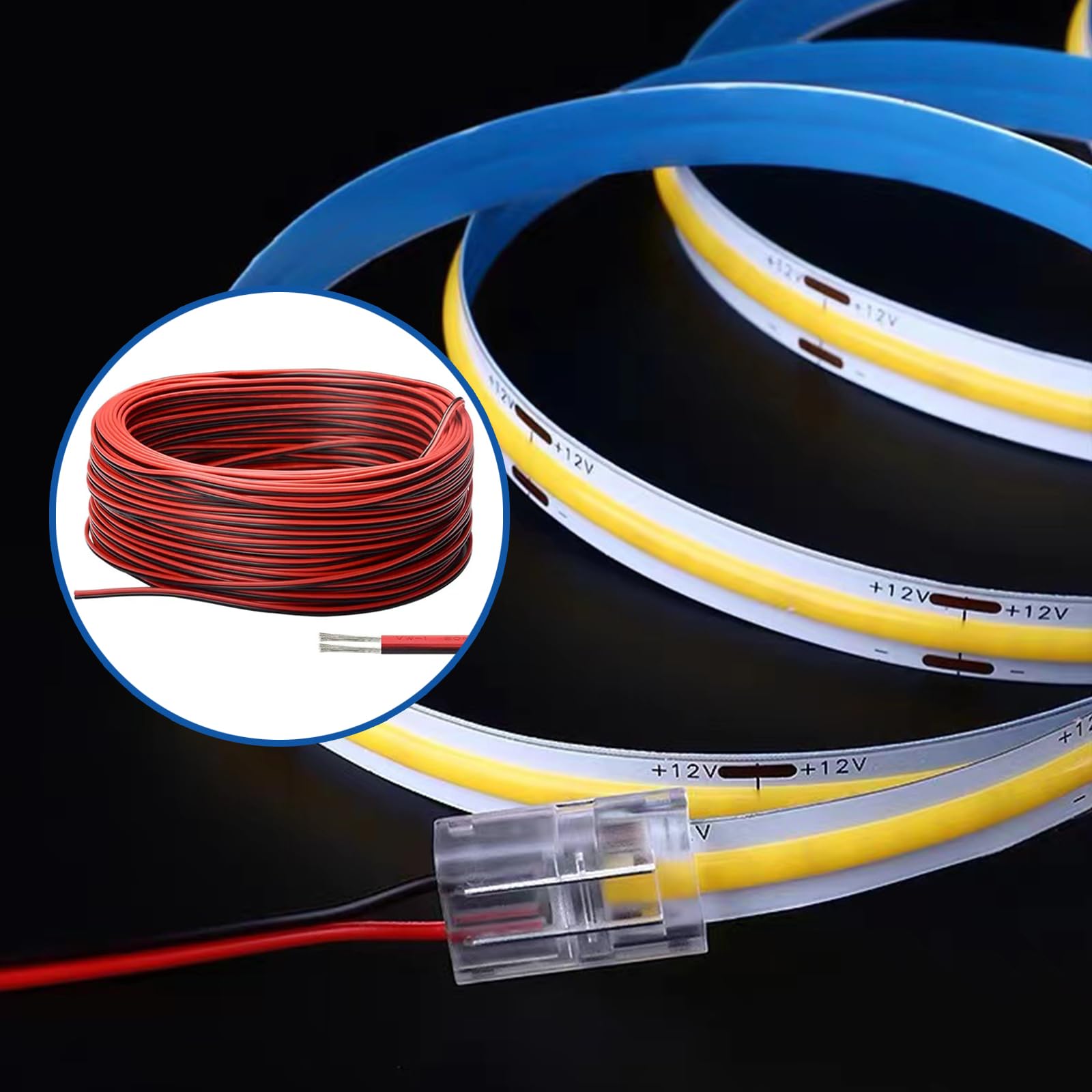 Amazon.co.jp: QuickYen 電線 ケーブル (赤/黒) 10m 20AWG 2Pin 延長
