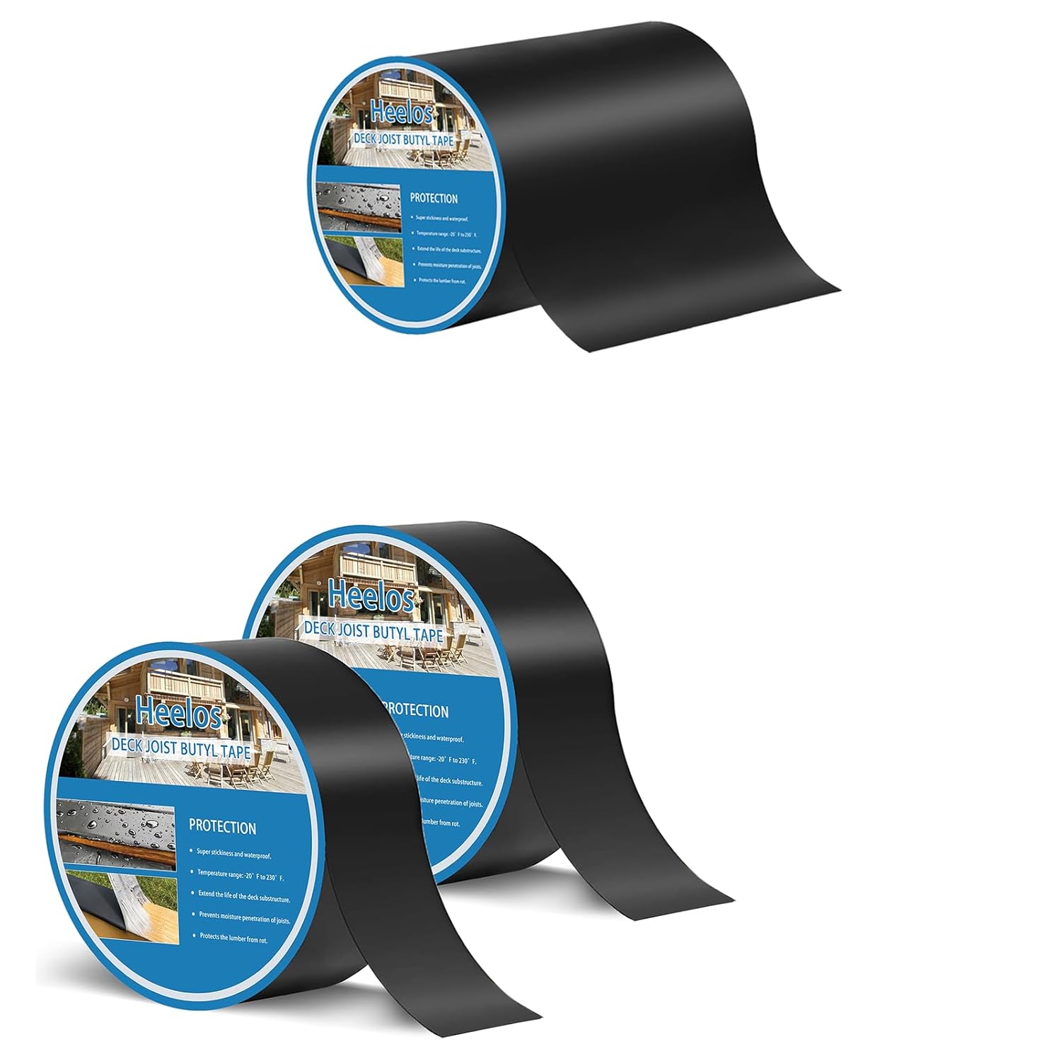 Joist Tape for Decking 2''×50' 2 Pack and 6''×50‘ 1 Pack