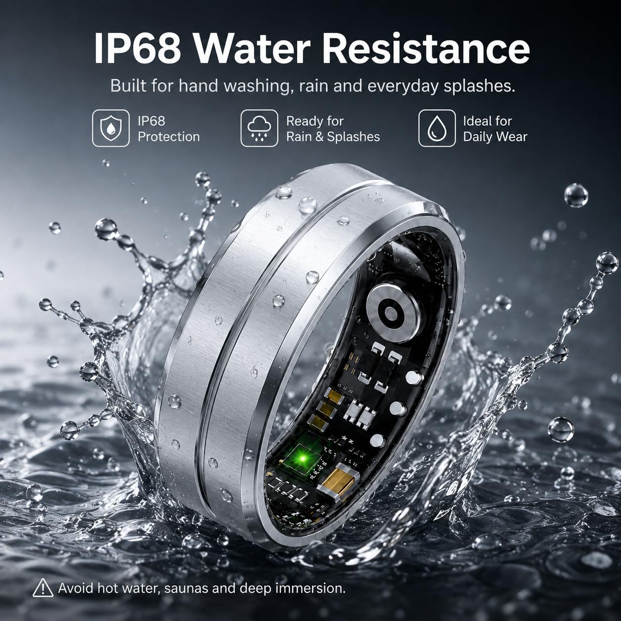 Bague Connectée pour Femme Homme avec 200mAh Boîtier de Charge#8