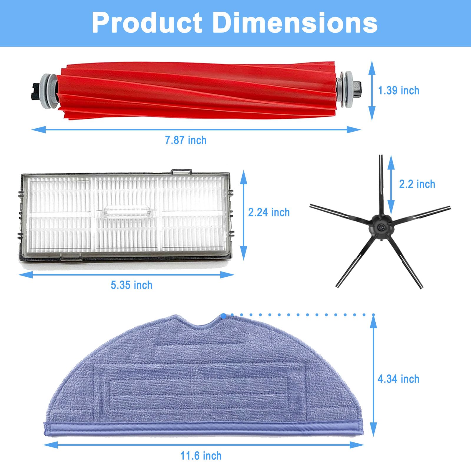 Accessoires 13 Pièces Roborock S7 S7 + S7 Plus S7 MaxV Plus Ultra T7 T7s T7 Plus T7s Plus 90782080