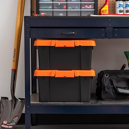 Miniatura 7 de IRIS Paquete de contenedores de almacenamiento de EE. UU., 76 cuartos (2 unidades) y 11 galones (paquete de 2) contenedores de plástico con tapas