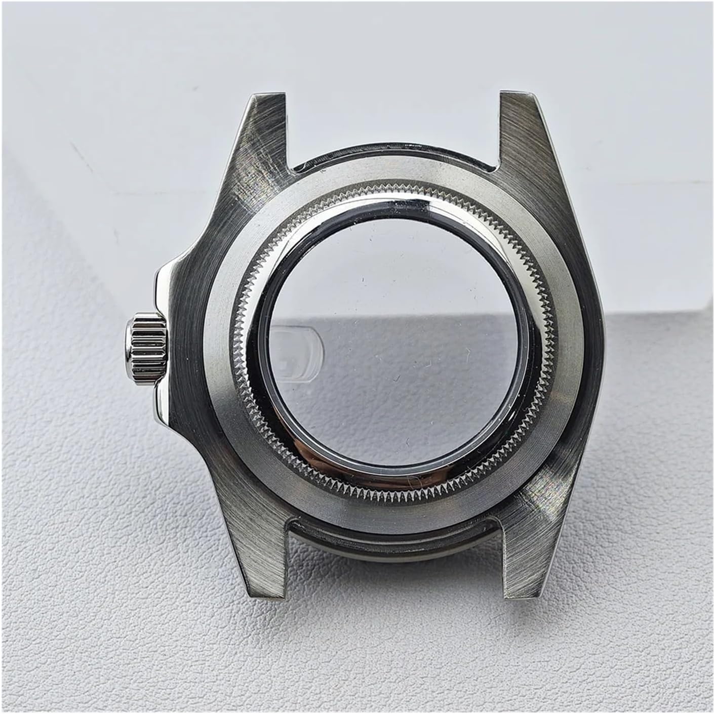 40.5MM GMT Case Sapphire Bidirectional Rotation No Bezel Watch case Compatible NH34/35/36 Movement Fit 28.5mm Dial Accessories(NO.6,One Way)