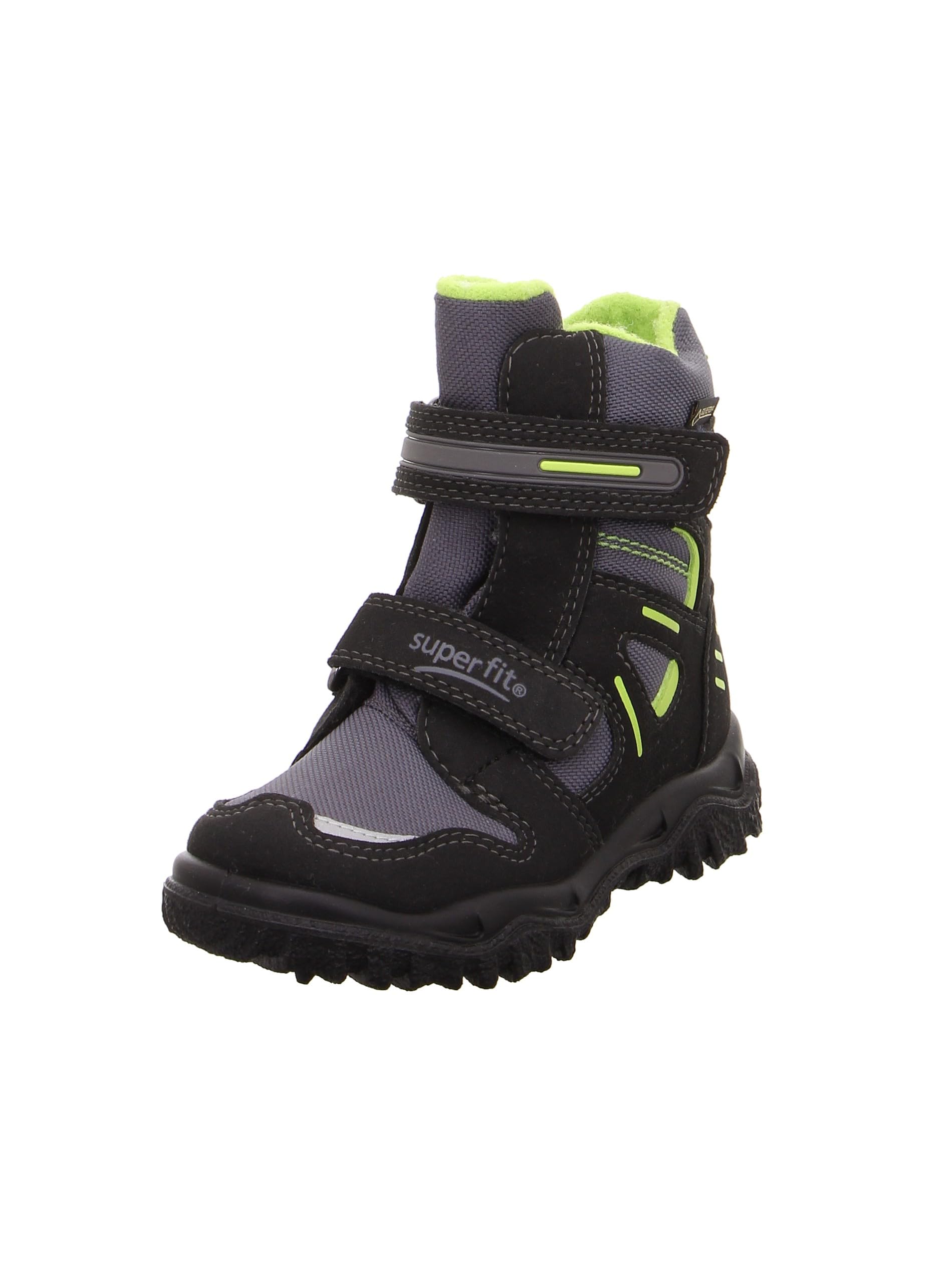 Superfit 809080 Boys’ Snow Boots, (Schwarz/Grün 03), 7 UK