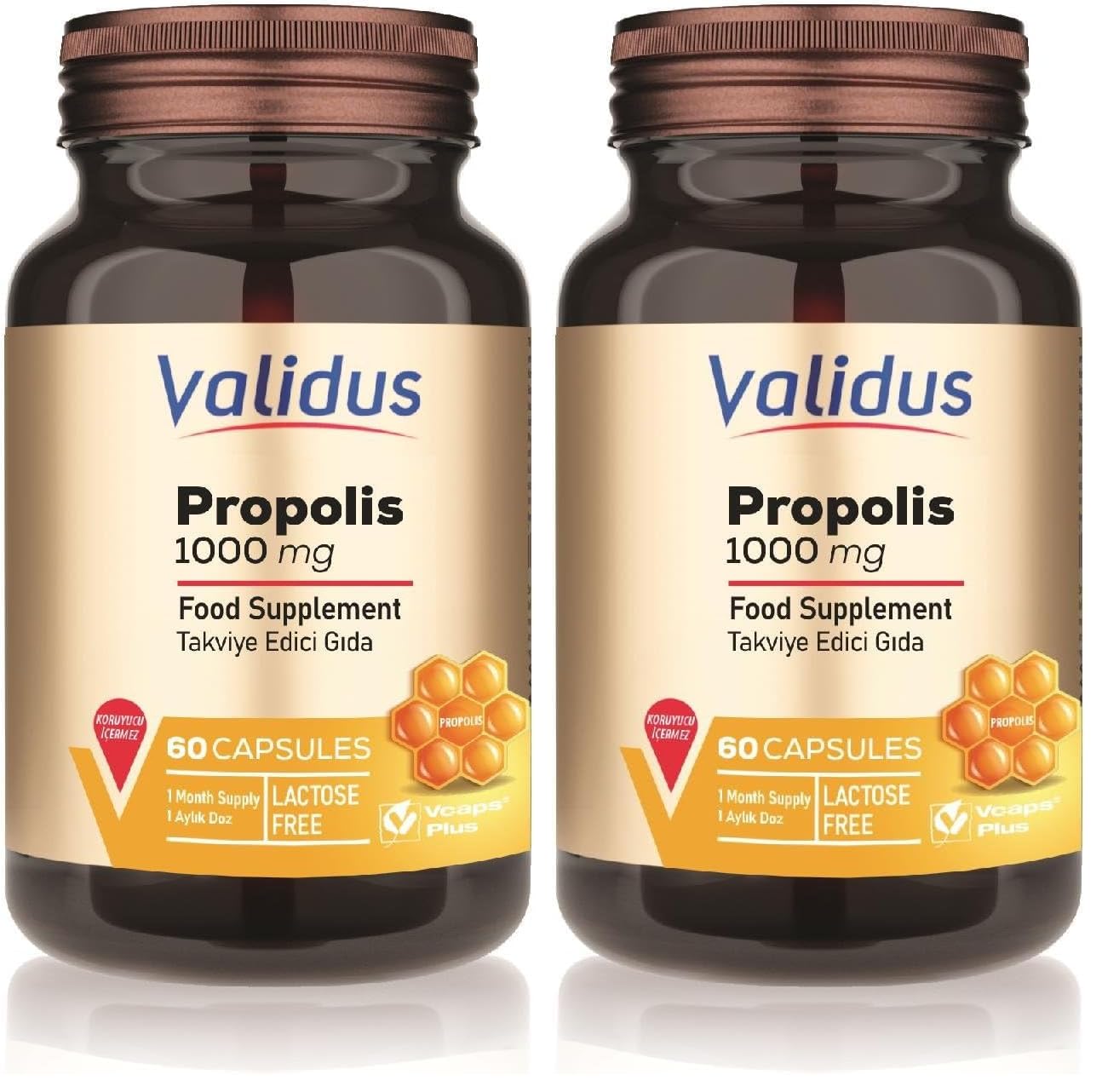 Validus Propolis 1000 mg 60 Capsules (2 paketi)