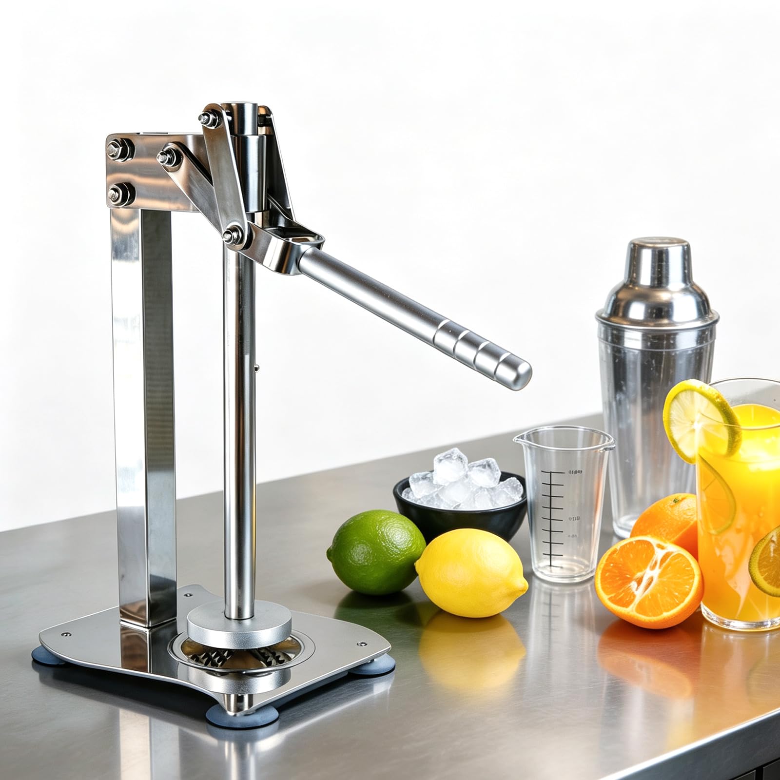 MObyat Spremiagrumi Manuale per Limoni, Robusto, in Acciaio Inox 304, con Ciotola Grande da 74 Mm, Meccanismo A Leva, Elevata Resa di Succo Ed Estrazione Efficiente, Ideale per Il Bar di Casa.