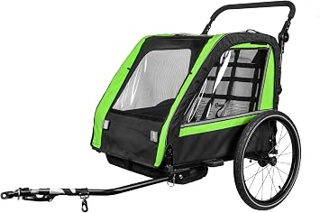 Wellogic Remorque Vélo et Poussette 2-en-1 Wellogic pour 2 Enfants