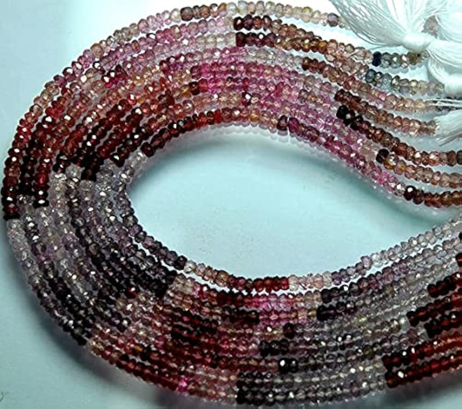Spinel naturel rondelle facettée 3.5mm perle pour bracelet et collier DIY