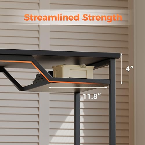 Miniatura 2 de Mericonia Escritorio de computadora, escritorio de juegos para espacios pequeños, mesa moderna de estilo simple para oficina en casa, mesa de