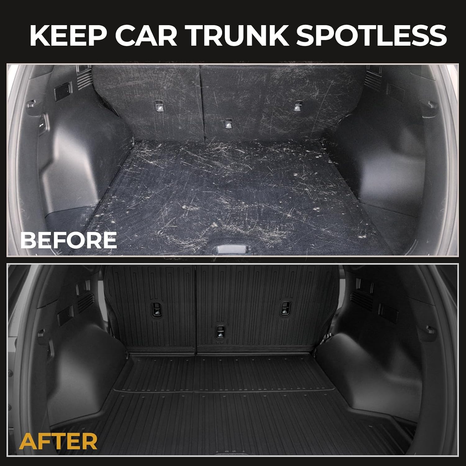 Cargo Mat for 2022-2026 Hyundai Tucson Hybrid, Full Coverage All Weather Trunk Cargo Liner with Backrest Protectors for Hyundai Tucson Accessories (Not fit PHEV)