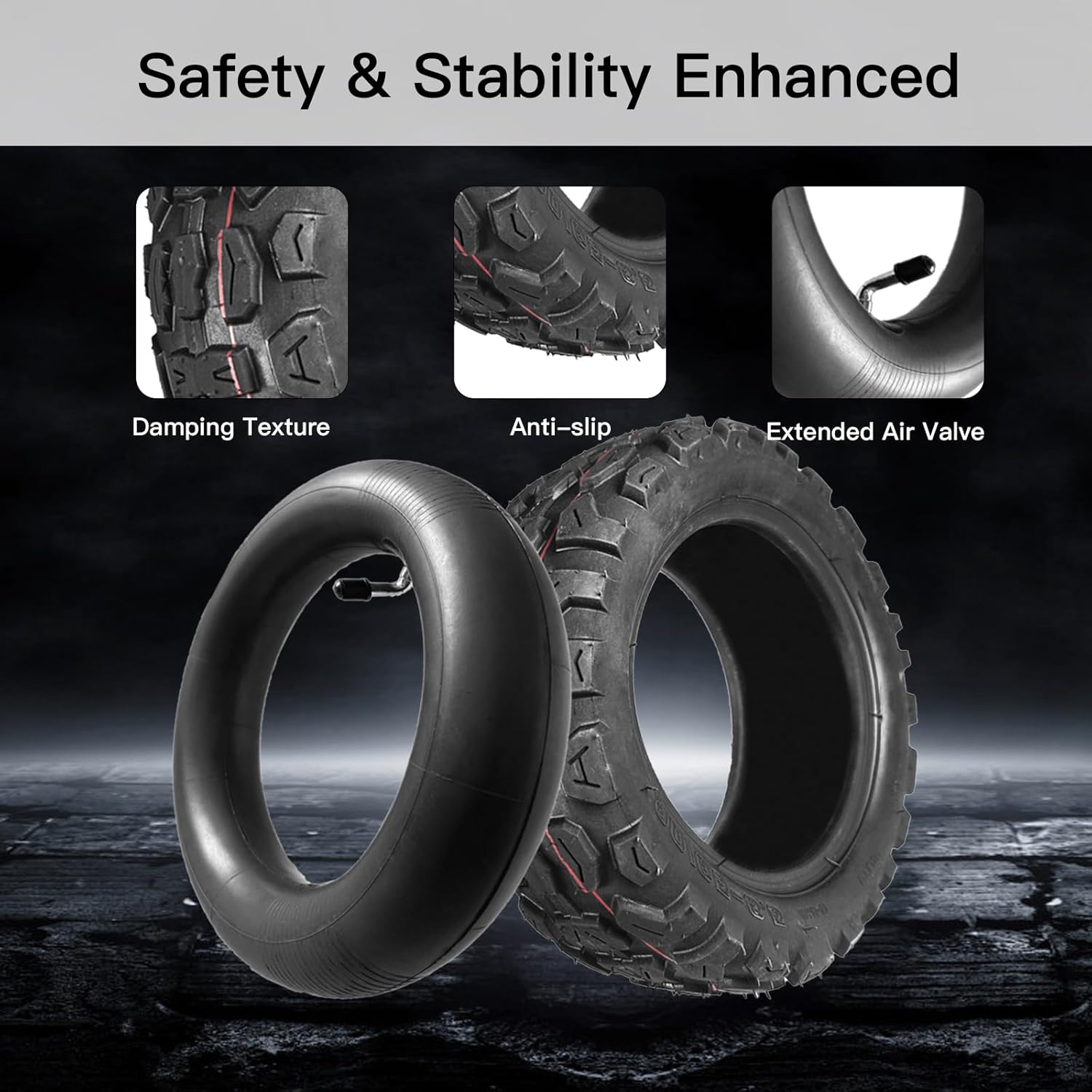 90/65-6.5 scooter tire Replacement, 11 Inch Tire and Tube Set, for Dualtron Zero 11X Kaabo Scooter Fits Most 38cc 47cc and 49cc Mini Pocket Bikes MTA1/MTA2, GP-RSR and More (Tire and Tube*1 Set)
