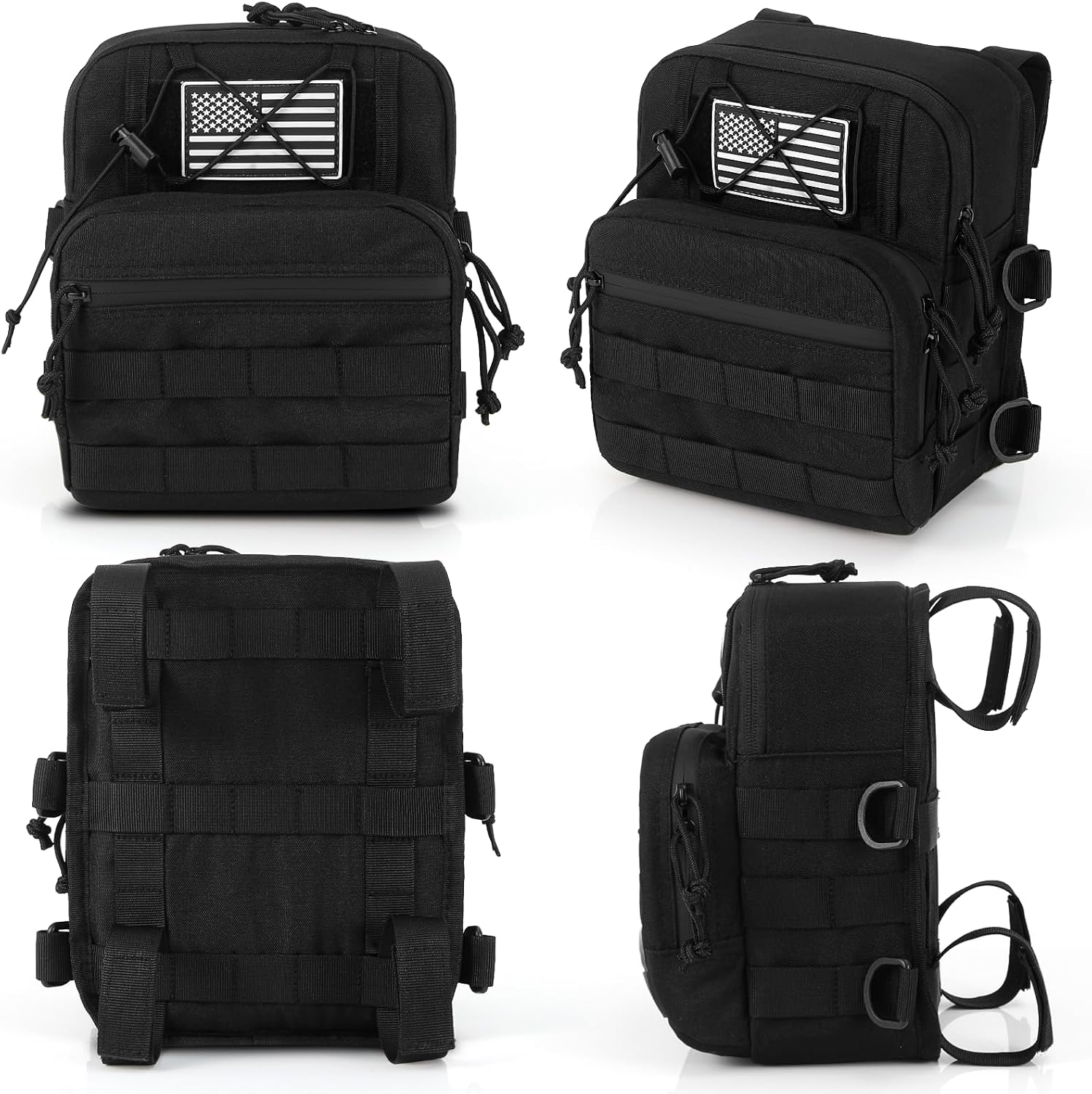 Waterproof Motorcycle Handlebar Bag, Universal Storage Bag Tool Pouch Fit For Harley Dyna Street Bob FXBB Softail Sportster, Tool Pouch Trunk Storage Bag, Black