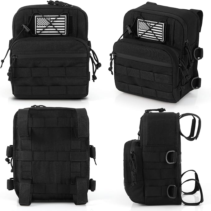 Bolsa impermeable para manubrio de motocicleta negra miniatura 2