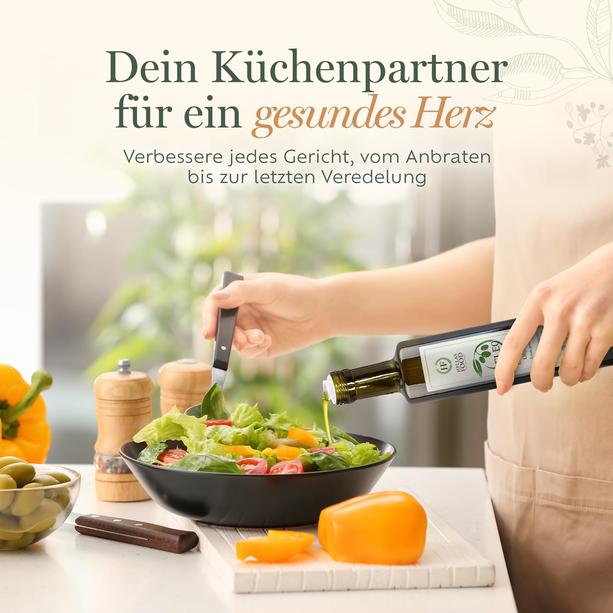 ELEO Olympia - Extra Vergine Olivenöl - 5 Liter - 100% Griechische Koroneiki-Oliven - Hervorragende Qualität - Erste Kaltpressung - Internationale Medaillen Gewinner