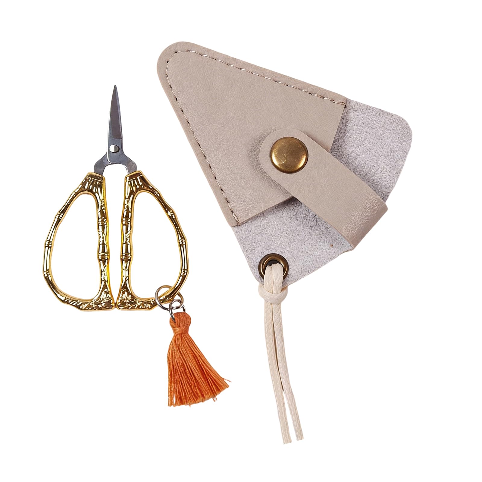 Hsioluted Gold Professional Craft Shears Ergonomic Handle Stainless Alloy For Fabric Cutting Projects Old Stalk Sewing Scissors