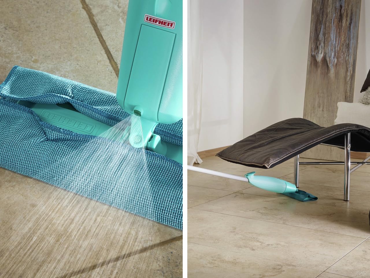 Activating the spray mechanism on the mop handle