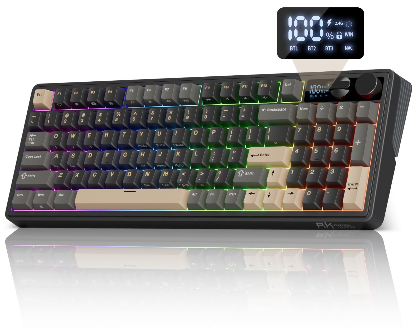 【期間限定】RK  KLUDGE M100 メカニカルキーボード Amazon.com: RK ROYAL KLUDGE M100 Wireless Mechanical Keyboard w