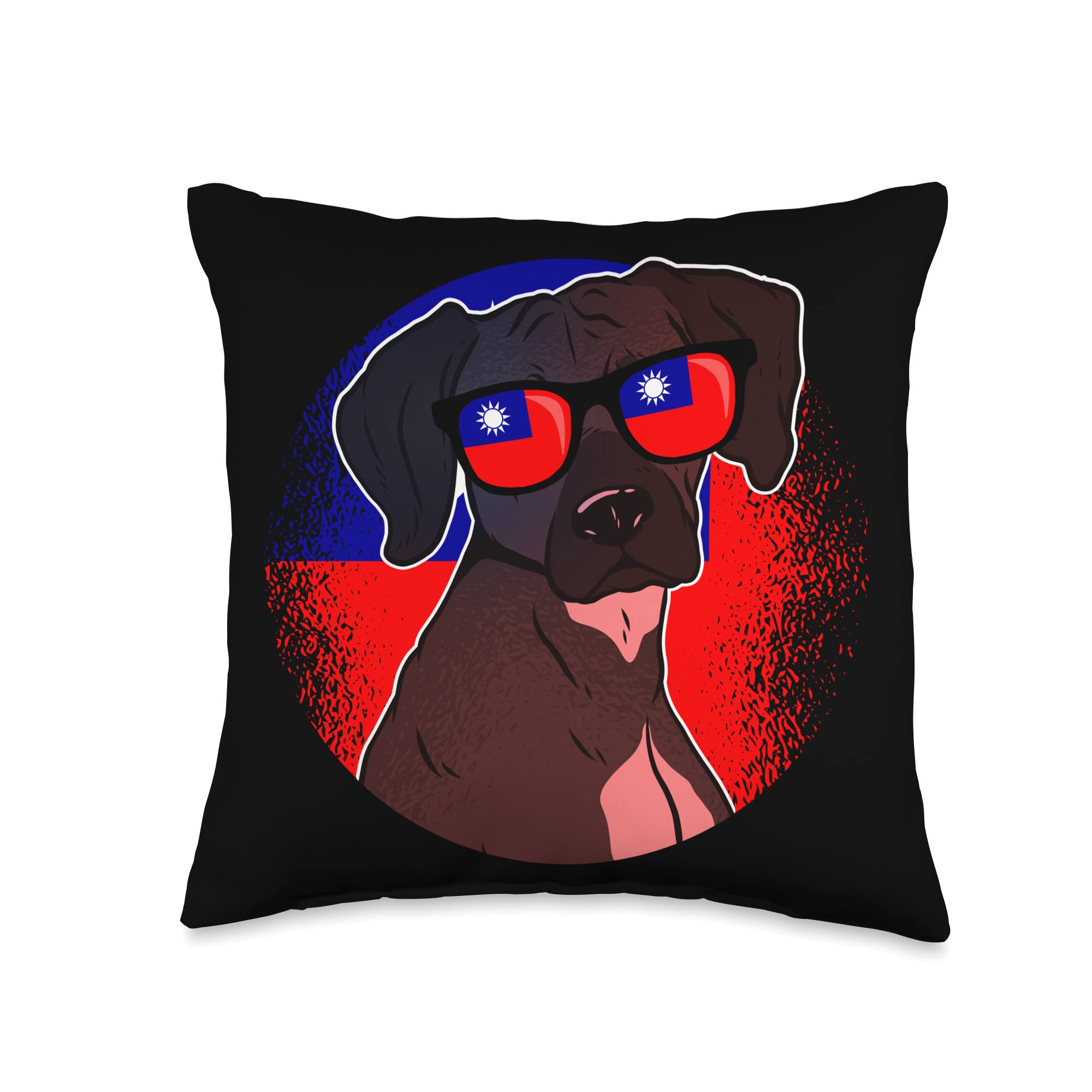 T ai-wan Flag for People Taiwan Throw Pillow, 16x16, Multicolor