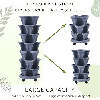 Amazon.com: Umigy 2 Set of 7 Tier Vertical Planter Stackable