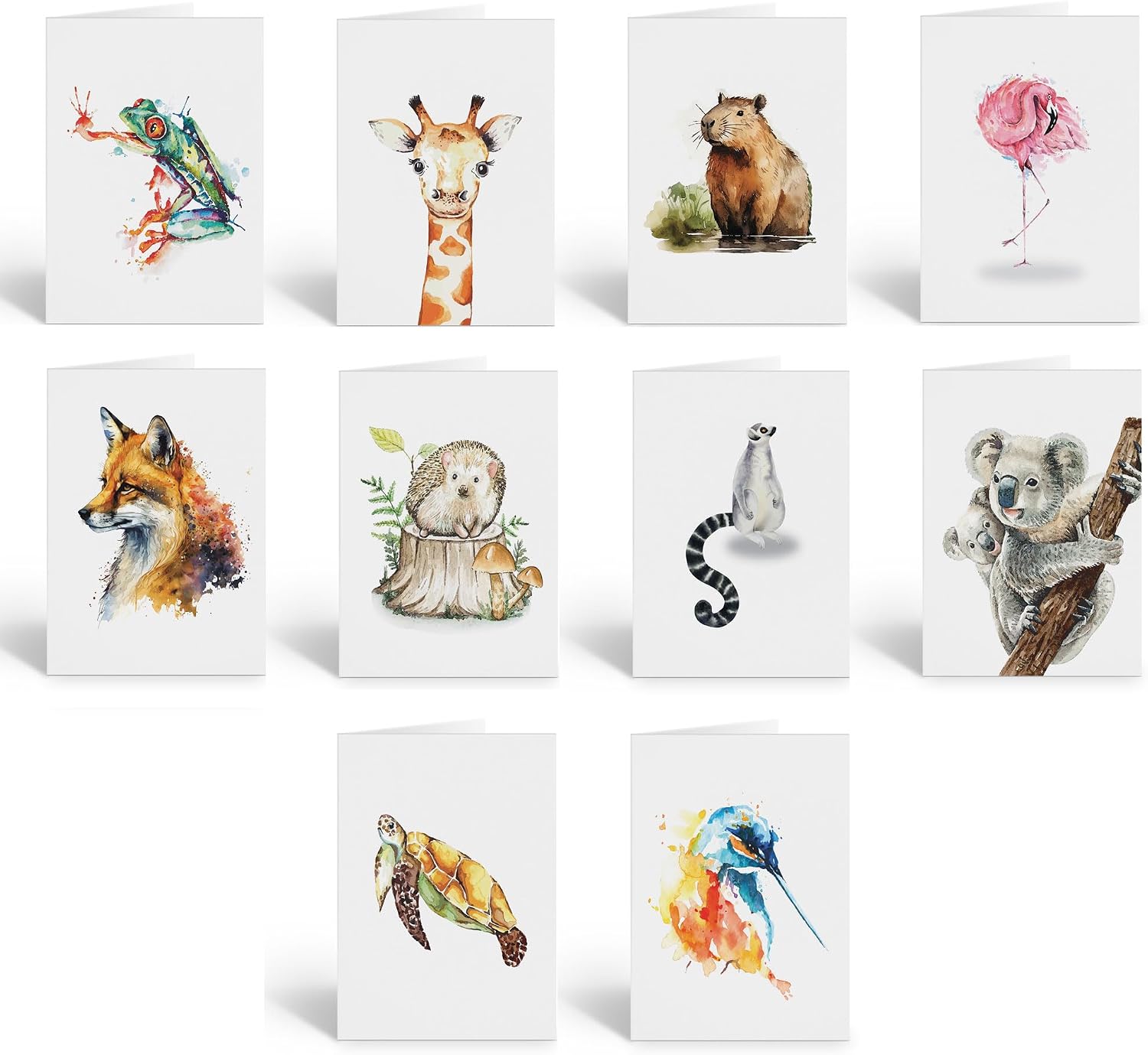 Stonehouse Collection | Flamingo Note Card Set | Elegant Animal Thank You Cards | Blank Interior | 10 Cards Total (Flamingo)