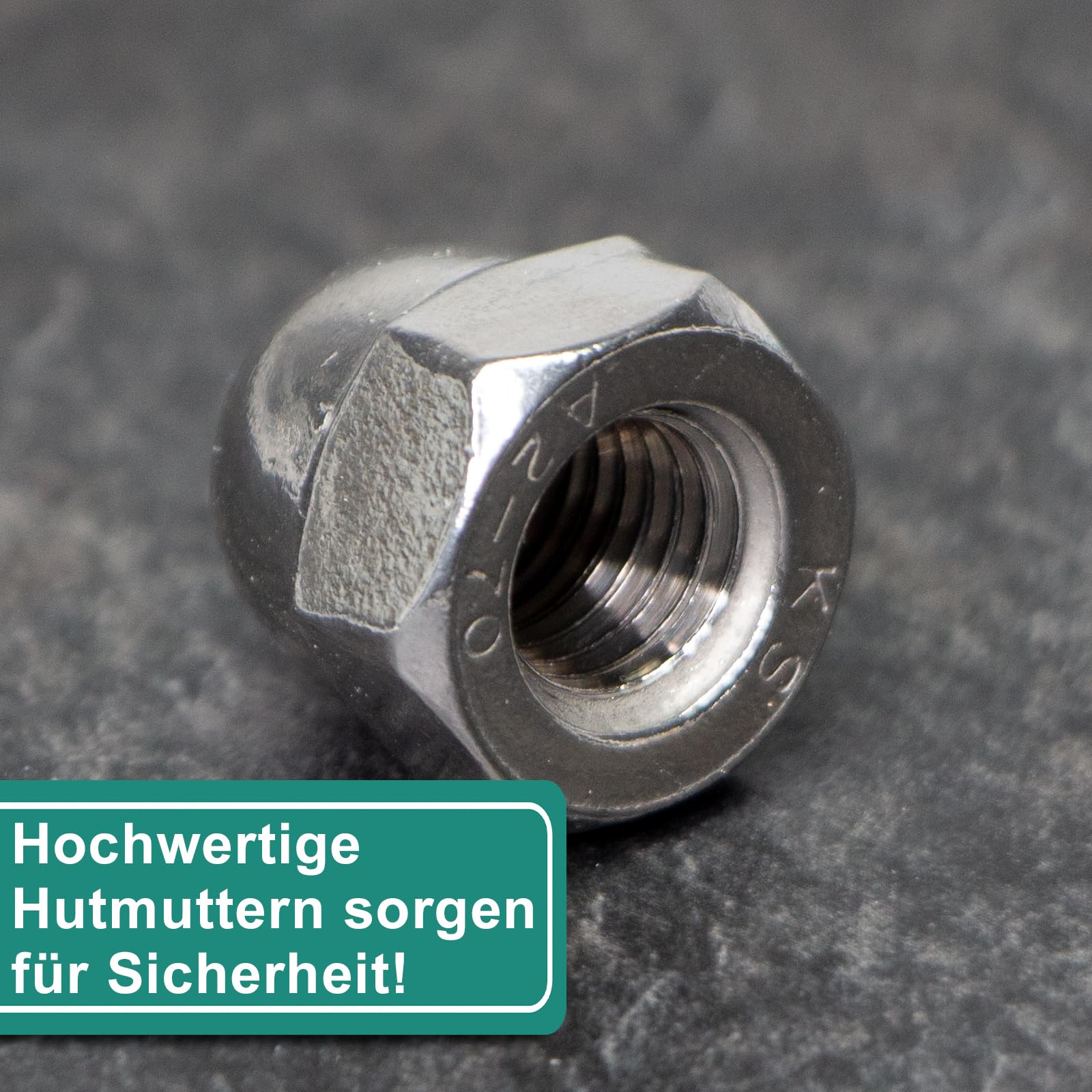 PRIOstahl Tuercas hexagonales de forma alta x 500 unidades, tamaño: M8 DIN1587 como tapacubos, protección para tornillos, varillas roscadas y pernos roscados, acero inoxidable V2A
