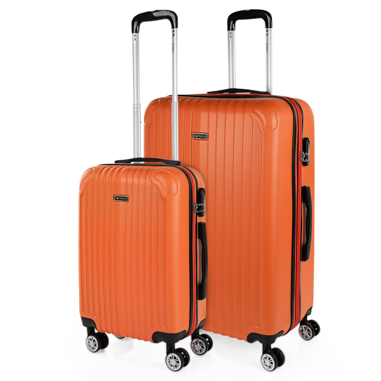ITACA - Maletas Grandes De Viaje Rígidas Ligeras con 4 Doble Rueda 360° Maleta Grande 23 Kilos Alta Resistencia Extensible Maleta XL Duradera, Mandarina — view 41