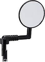 Mirrycle Mountain Bike Mirror - Adjustable Convex Rearview for Handlebars, Wide View Safety, Black
