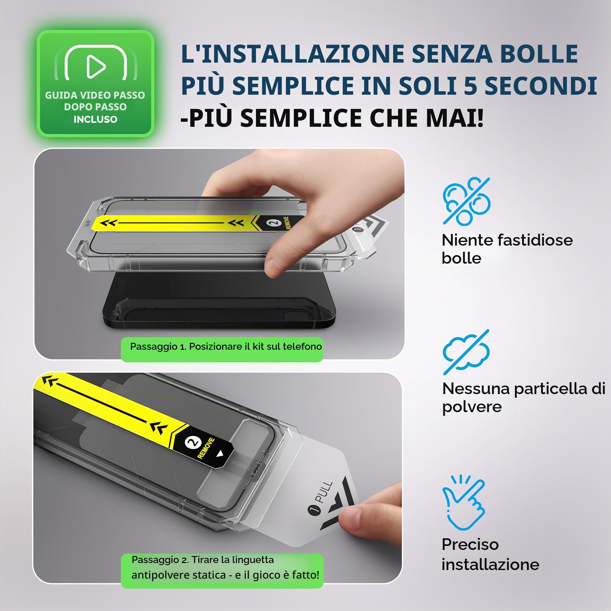 Deppa |2 Pezzi| Pellicola Privacy per iPhone 17 Pro (6,3") con Kit di Installazione Facile | Anti-Polvere e Anti-Bolle | Vetro Temperato Anti-Spia, Ultra Resistente, Copertura Totale, Anti-Graffi