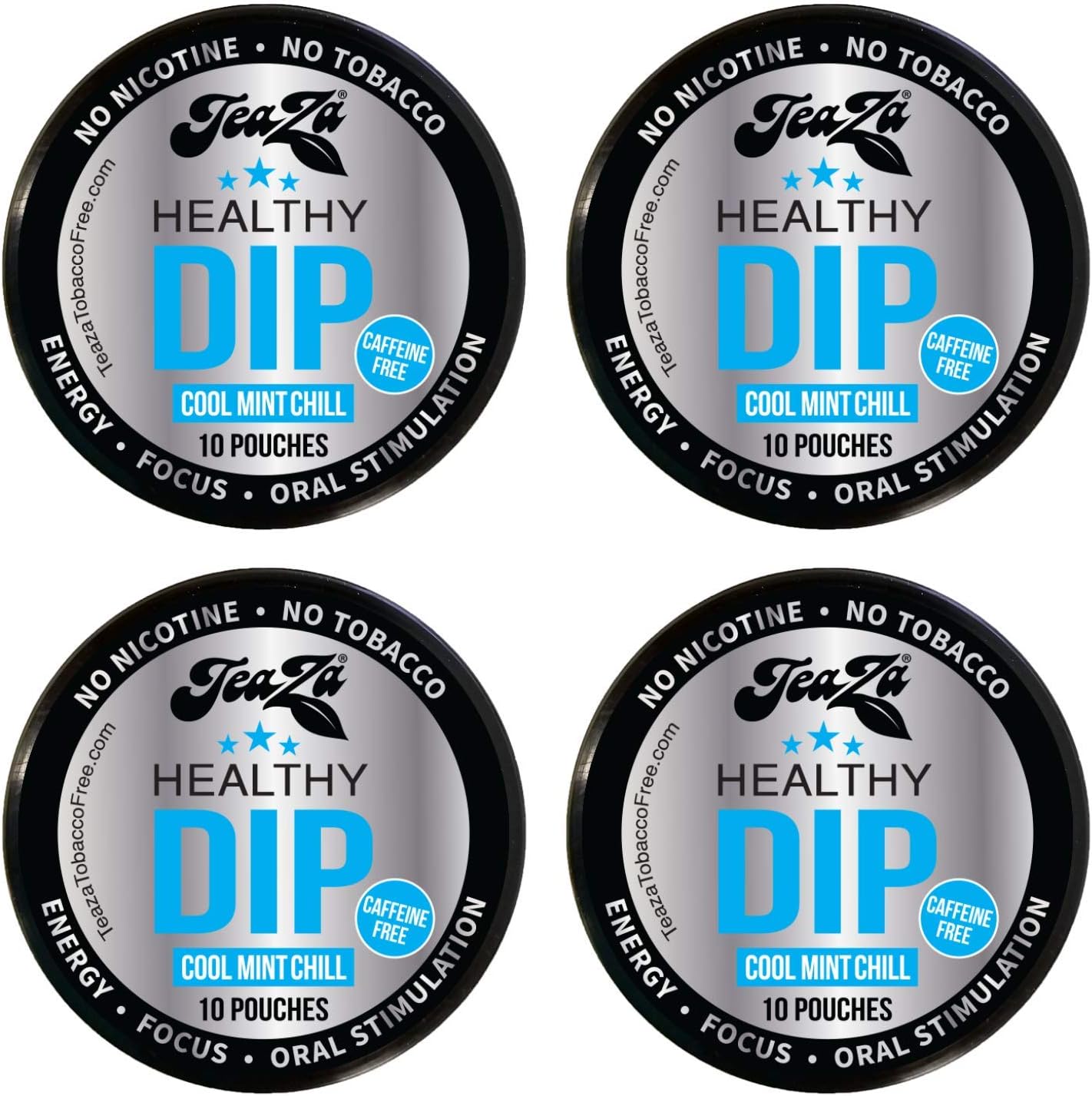 TeaZa Energy Smokeless Tobacco Alternative (4 pk. Cool Mint Chill) Quit