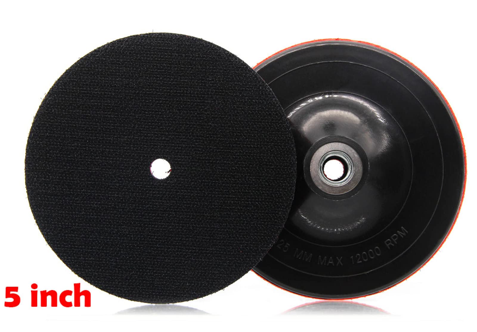 2 piezas de placa de respaldo de pulido de 100 mm y 125 mm de diámetro de 100 mm y 125 mm para amoladora angular para el capó del coche, 2 unidades de 5 pulgadas
