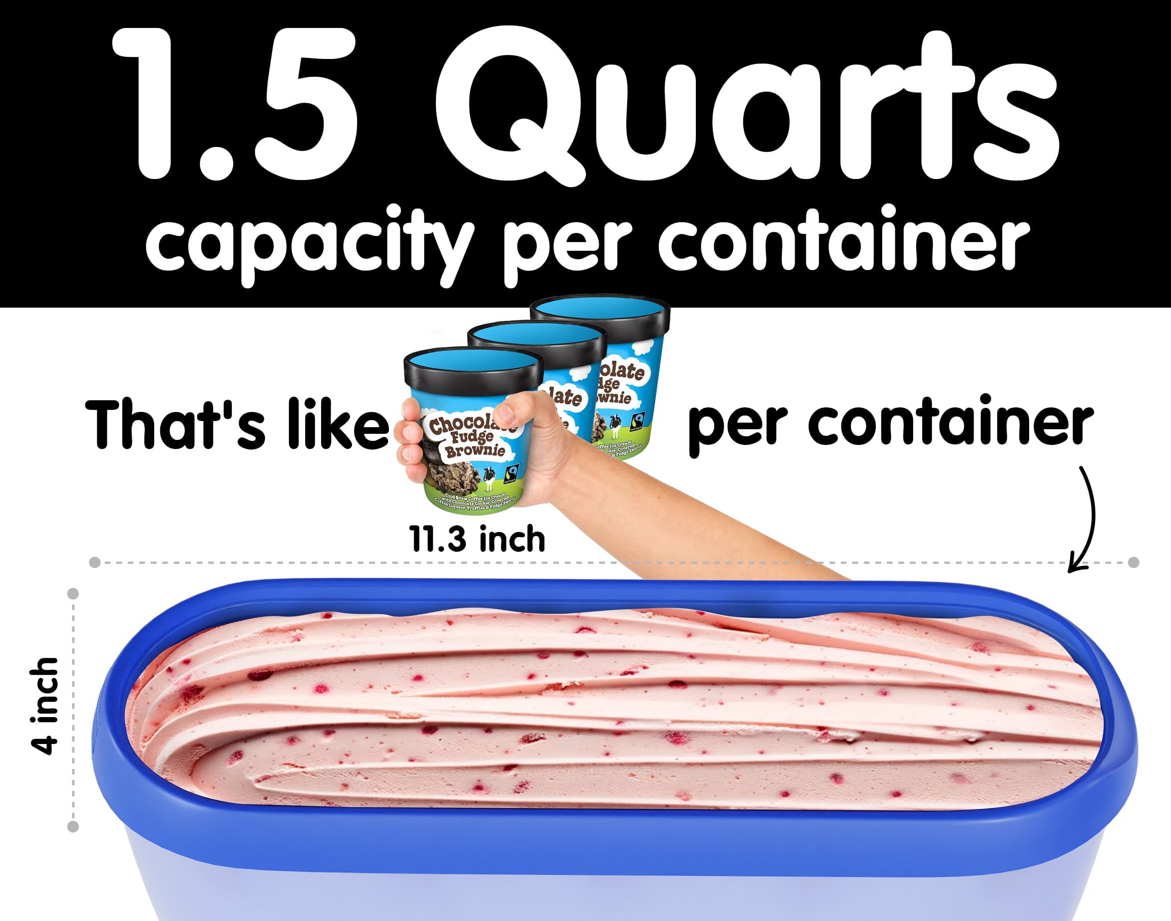SUMO Ice Cream Containers - Keep Ice Cream Firm! -2