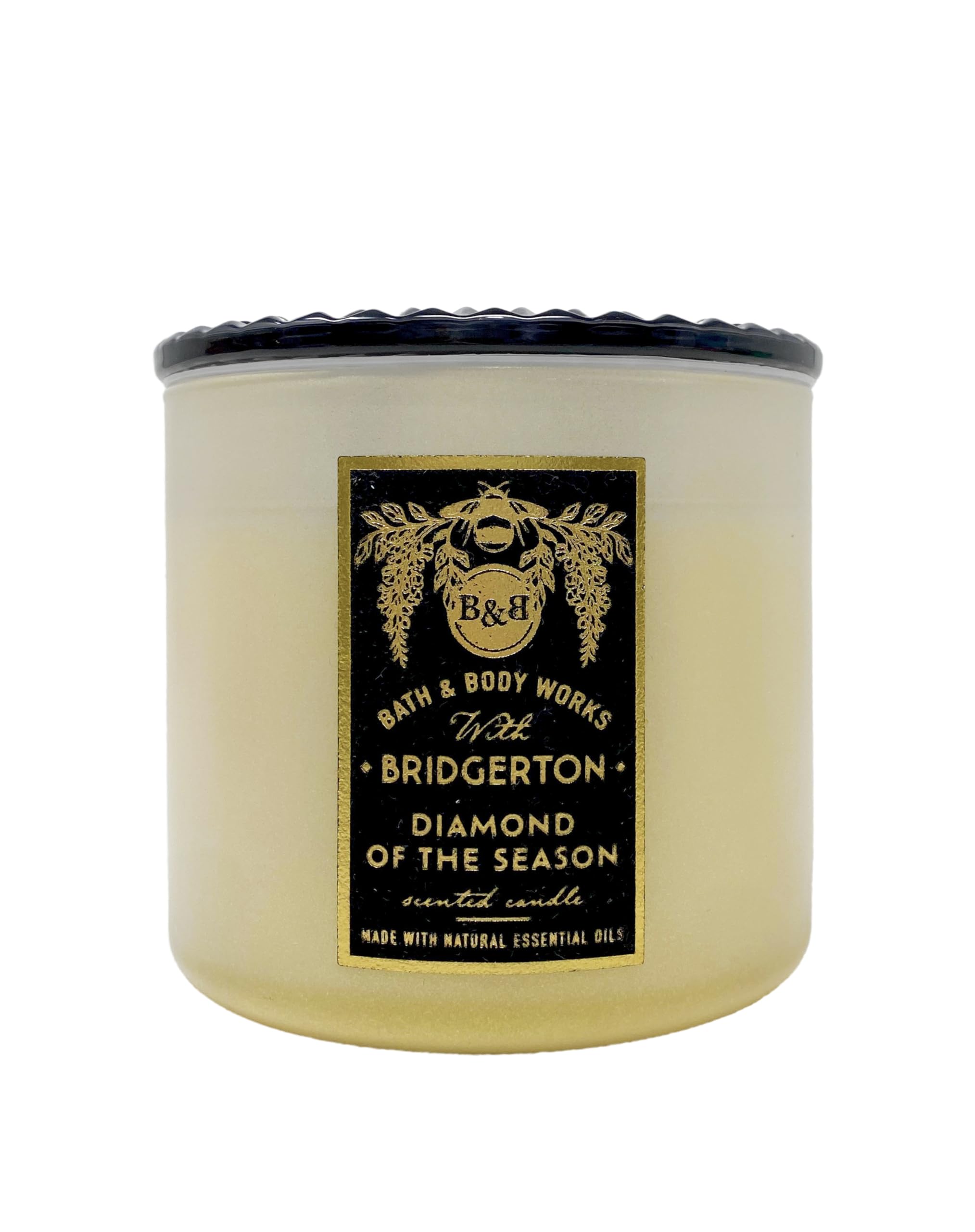 Bath and Body Work Diamond of The Season 3-Wick Scented Candle, White