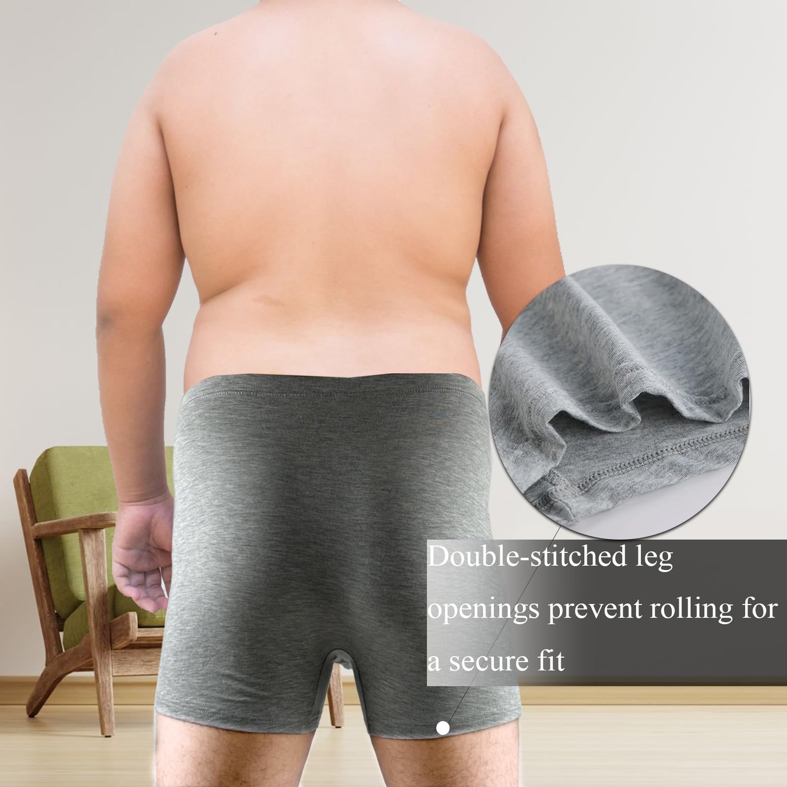 Boxer Uomo Taglie Forti 3-Pack Mutande Uomo, Mutande Sportive in Modal, 7-13XL, 110-210KG