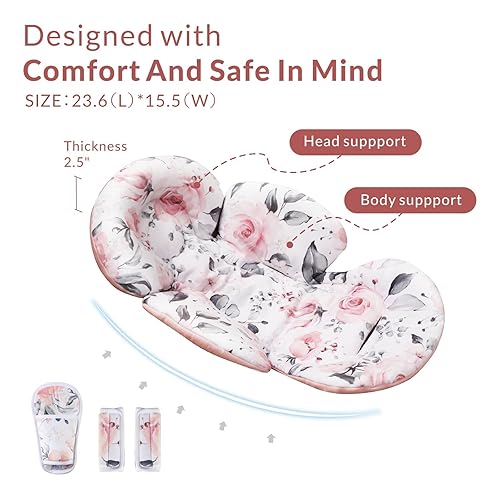 Miniatura 7 de Generic Inserto para asiento de automóvil infantil compatible con columpio Mamaroo y Graco Swing y asiento de automóvil para bebés, soporte para