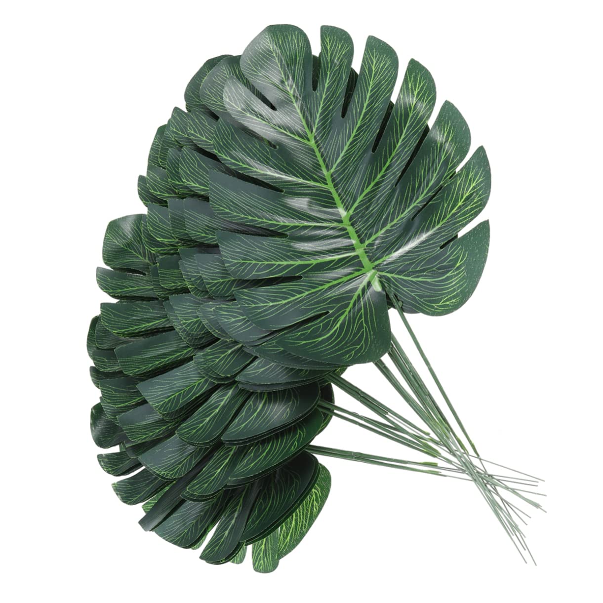 PRETYZOOM 2 Set Di Foglie Finte Foglie Artificiali Mini Foglie Di Monstera Per La Decorazione Di Casa Ufficio Bar 30 Pezzi * 2