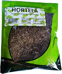 Hortelã Natural em Folhas, Chá Digestivo e Refrescante, Mentha Spicata, 50g Produto Orgânico