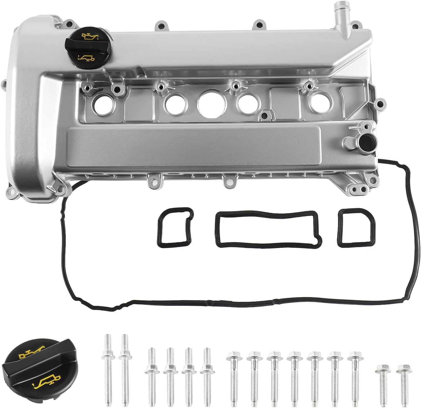 2.0L 2.3L Upgrade Aluminium Valve Cover Compatible with 2005-2013 Ford Focus, Replace 4S4Z6582CA 4S4Z6582D 1S7Z6584BA 1S7Z6584BA