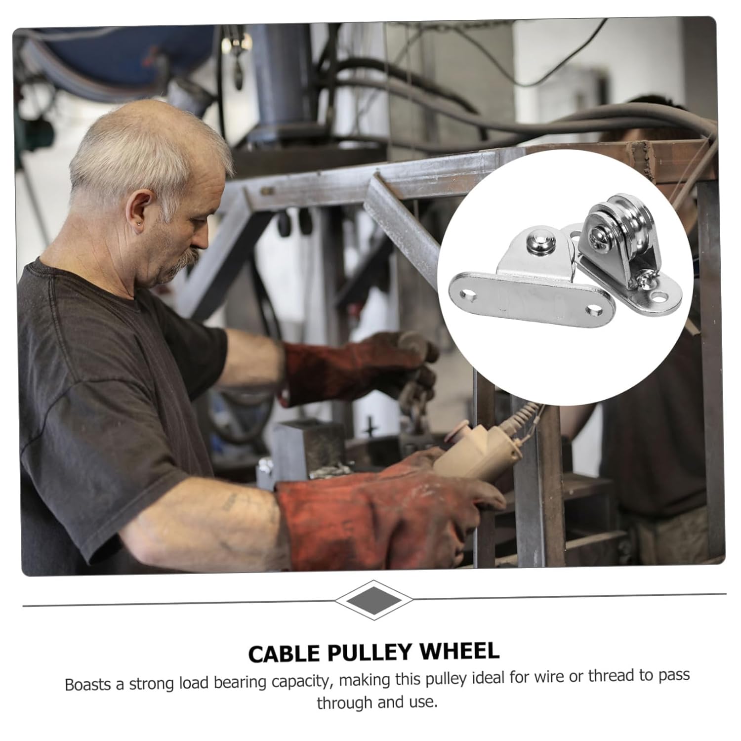 8sets Pulley Cable Ceiling Mount Pulley Blocks Stainless Steel Heavy Duty Easy Installation