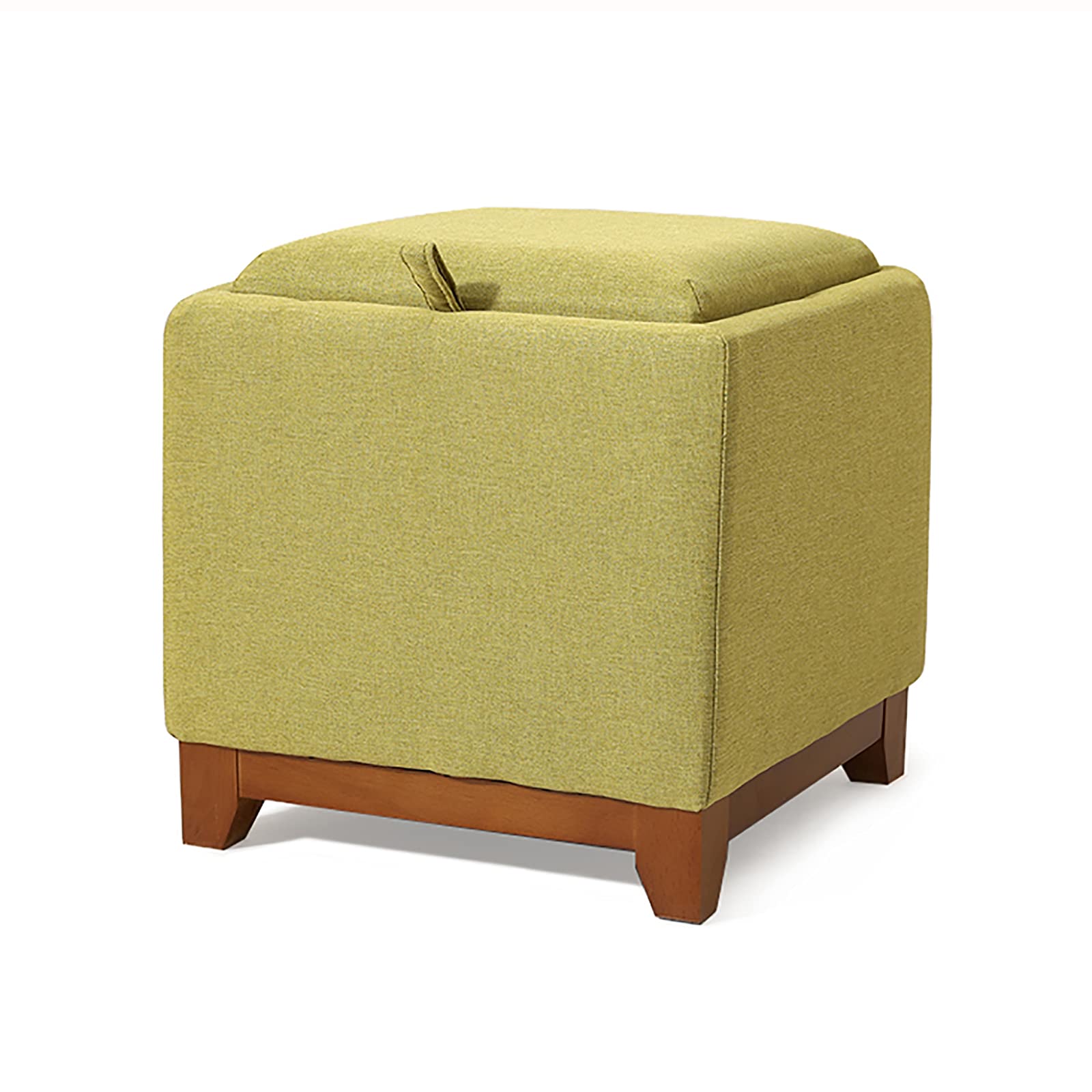 Pouf de rangement en bois massif tabouret de canapé 40x38x40cm