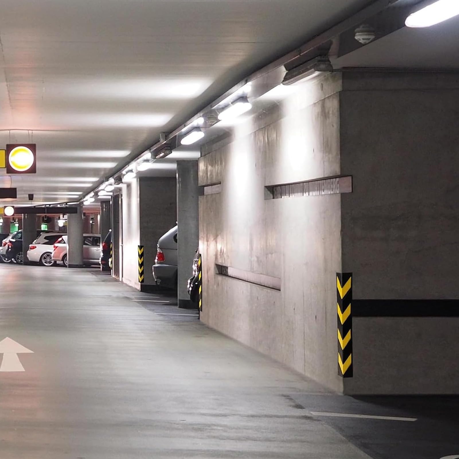 Paraspigoli per Colonna Garage, Proteggi Auto e Muri, in Gomma PVC Flessibile, Protezione per paraurti e Anti-graffio, Protezione per Angoli ad Alta visibilità(60cm)