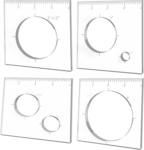 Miniatura 10 de Plantilla de enrutador elíptico para carpintería ovalada plantilla de plantilla de incrustaciones de plantillas decorativas (4 plantillas ovaladas