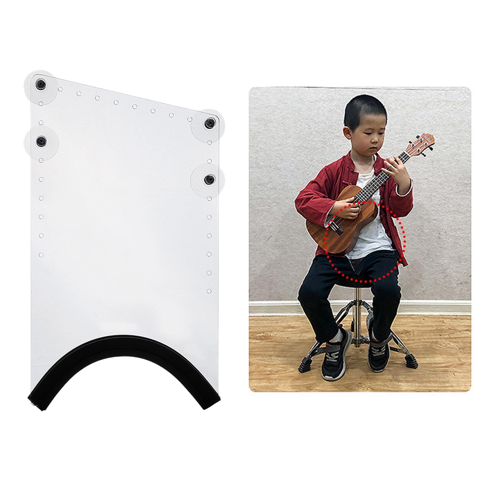Gitarrenstütze Ergonomische Beinstütze Fußbank Acrylstrukur Platzsparend Verbesserte Haltung für Musikschüler Proberaum Heimgebrauch, S