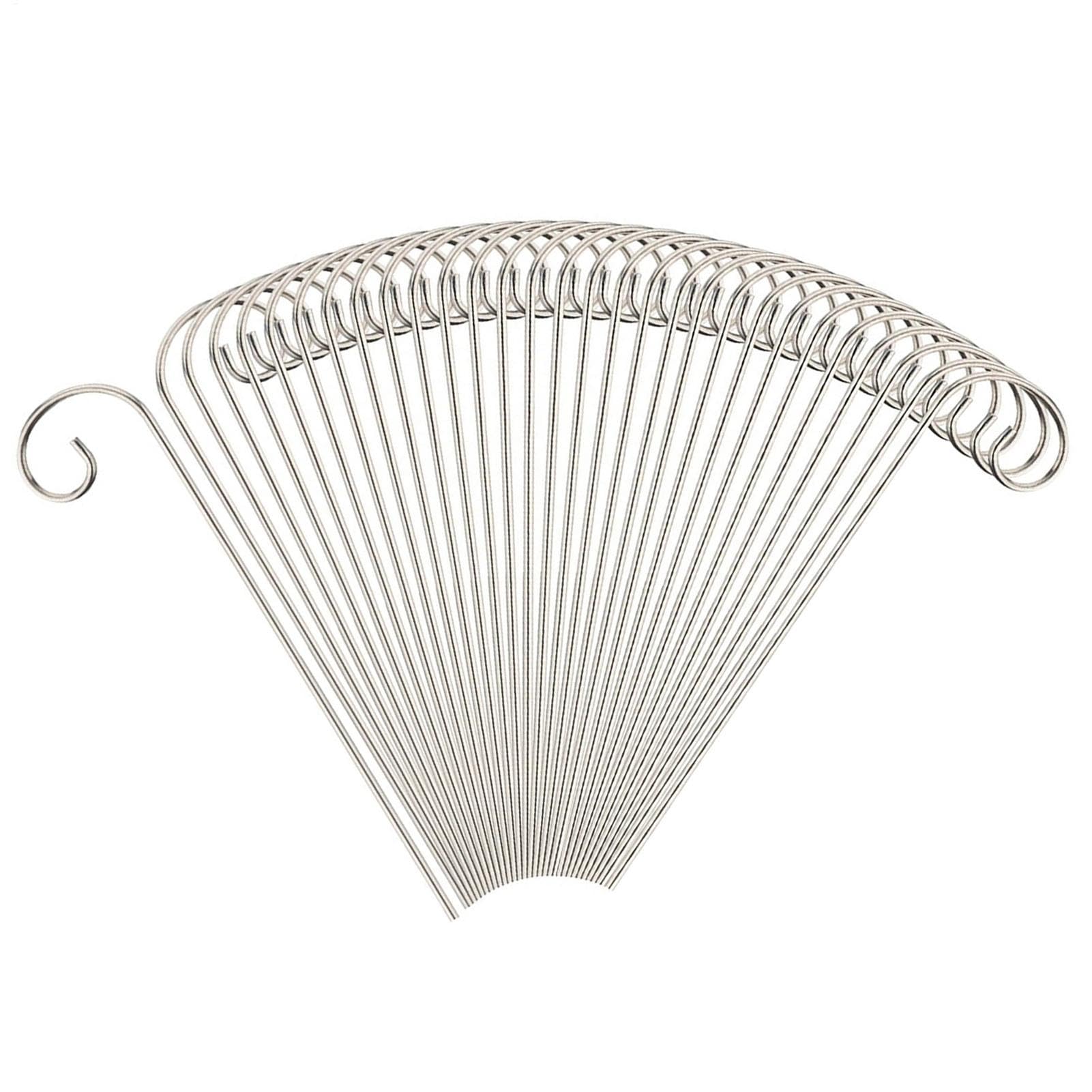 Mini ganci da pastore – 30 pezzi in metallo deformato in acciaio inox per appendere etichette per vasi di fiori, per casette per uccelli, lampade solari, campanelli eolici, decorazioni per matrimoni